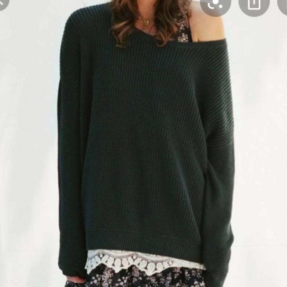 UO Oversized Green Lace Sweater